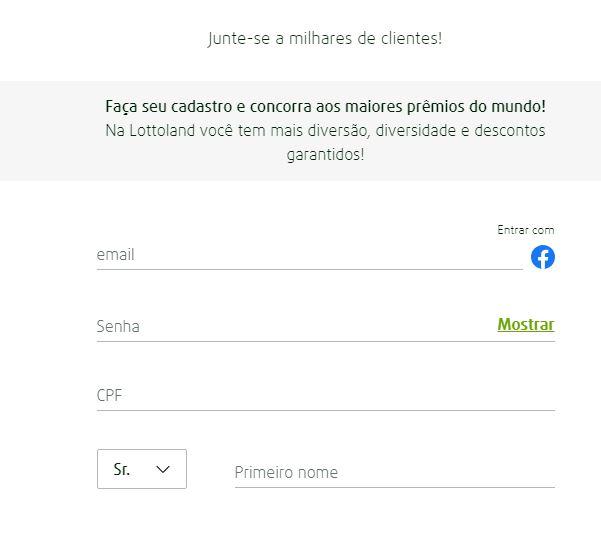 Como faço para me registrar e usar a Lottoland