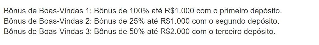 Bônus e promoções