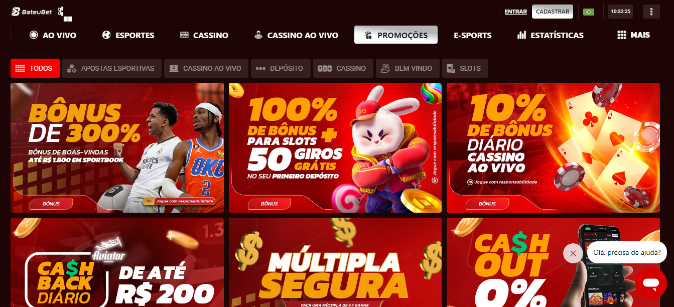 Aproveite bônus de boas-vindas e promoções na BateuBet