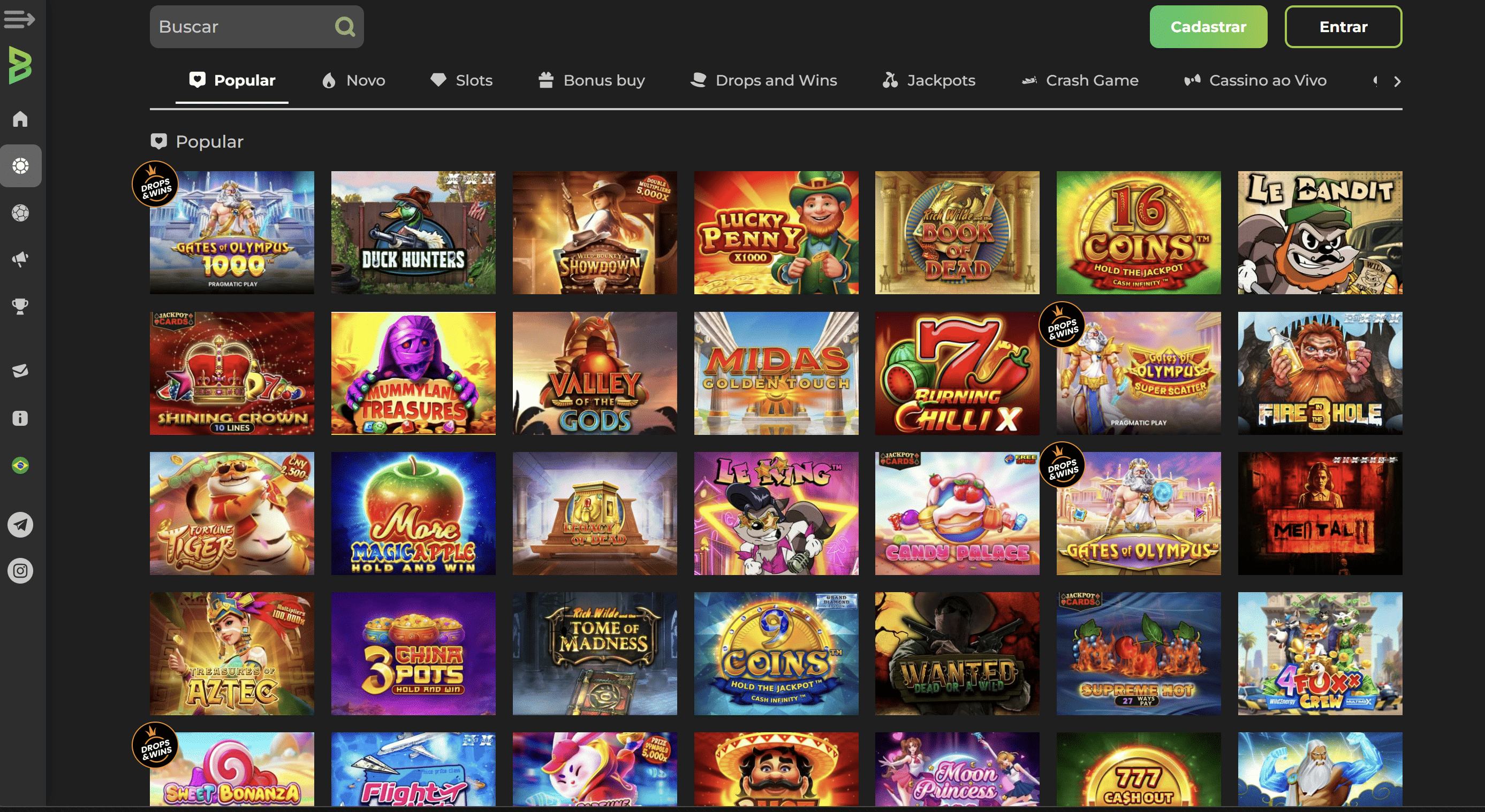 Slots para todos os gostos
