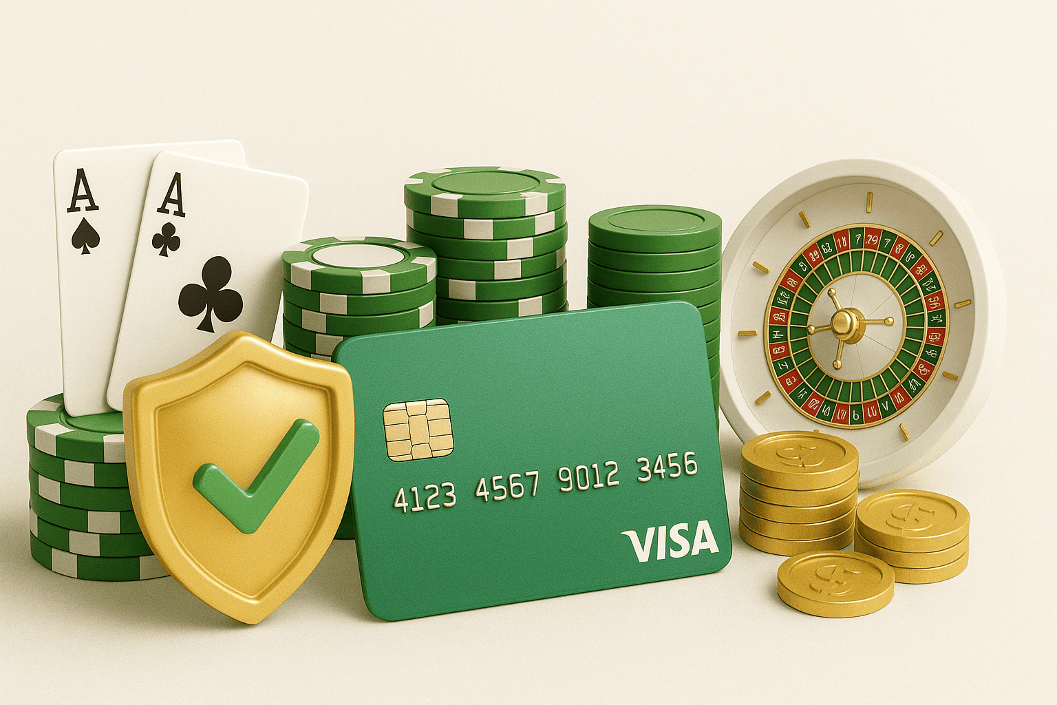 vantagens de usar cartões bancários VISA em cassinos on-line